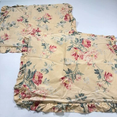 De colección Ralph Lauren Sham Funda de Almohada Par Pradera Volantes Algodón Y2K Años 90 Foto 1 de 4