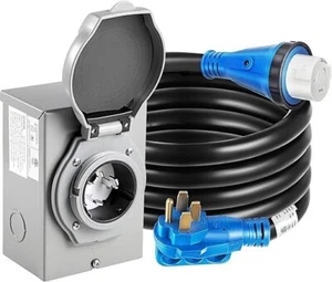 50 Amp Generator Cord and Power Inlet Box, 20FT Generator Extension Cords 50 ... - Picture 1 of 2