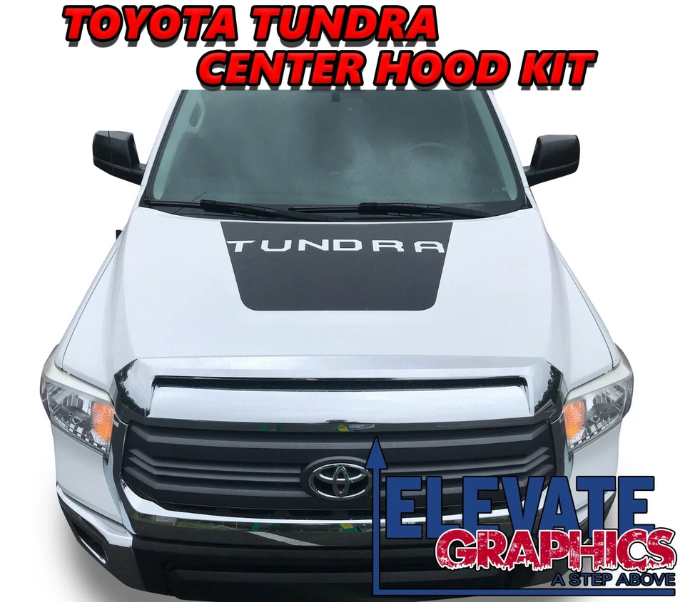 Calcomanías de vinilo calcomanías adhesivas rayas capó central gráficos para Toyota Tundra 2014-2021 Foto 1 de 4
