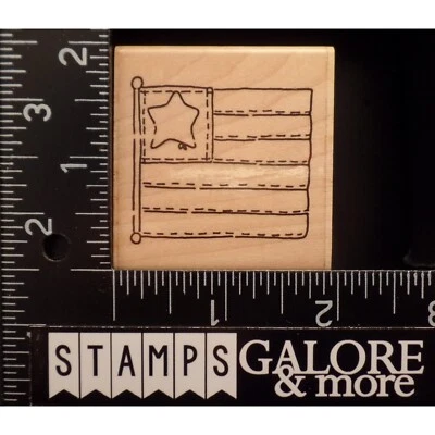 JRL Rubber Stamps PATRIOTIC AMERICAN FLAG STAR & STRIPES 4TH JULY #05 - Image 1 of 2
