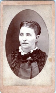 Rockville Indiana CDV Foto Mujer C.A. Rutledge Carte De Visite 1870s B6 - Imagen 1 de 2