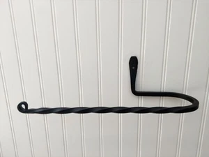 Twisted Paper Towel holder bar- Amish forged wrought iron strong & sturdy metal - Picture 1 of 19
