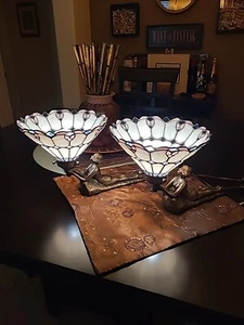 2x Chandler Style Art Deco Lamp Lady Nymph Laying Down Table Lamp Body #55 - Picture 1 of 21