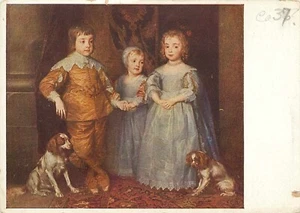 Postcard Art Van Dyke Children of Charles I VTG Unposted - Imagen 1 de 2