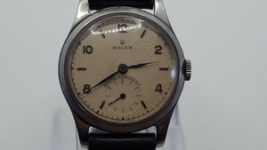 Rare 1950s Gents Rolex Wrist Watch Stainless Steel Working Keeping Good Time