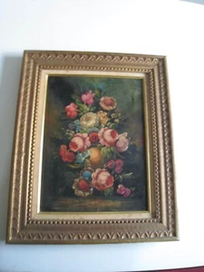 Original 1960s Italian Floral oil painting - Vittorio Muscariello Napoli - Picture 1 of 5