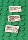 *NEW* Lego Keyboard Print 1x2  Stud White Tile  Plate Brick -  3 pieces