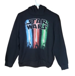 Star Wars Hoodie Long Sleeve Pullover Sweater Lightsaber Youth Size XXL 18 Black - Picture 1 of 3