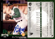Gary Patchett Signed 2002 MultiAd Dayton Dragons #NNO Card Auto