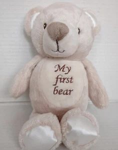 Juguete de peluche KellyToy Baby My First Bear Lovey Rattle 10" bronceado - Imagen 1 de 8