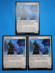 3x Vampire Slayer Crimson Vow Mtg Magic Card Creature Human Soldier Plains 43 - Picture 1 of 4