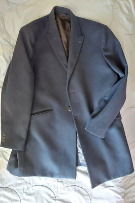 cappotto invernale uomo Burton menswear London blu scuro taglia XL - Imagen 1 de 4