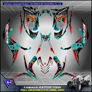 YAMAHA RAPTOR 700 700R 2006 2007 2008 to 2012 GRAPHICS KIT DECALS STICKERS ATV - Bild 1 von 1