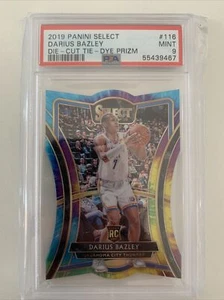 Darius Bazley Panini Select Die-Cut Tie-Dye Prizm RC /25 PSA 9 - Bild 1 von 2