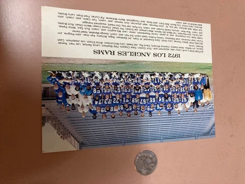 Vintage team picture postcard 5 x 7 inch Los Angeles Rams postally Cover