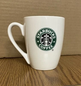 Starbucks White with Classic Green Siren Mermaid Logo 2007 Coffee Cup Mug 10.2oz - Picture 1 of 3