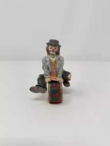 Emmett Kelly Jr 1998 EKJ 25 Circus Clown on Drum 3.75" x 2.5" x 1.75" Figurine - Picture 1 of 5