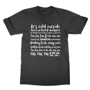 Camiseta Enana Roja Letra Its Cold Outside divertida geek nerd top camiseta regalo regalo - Imagen 1 de 1
