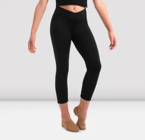 Bloch Dance Girls Twist Panel 7/8 Length Leggings Black Size Age 12 years - Imagen 1 de 3