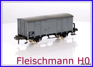 Fleischmann 1474 Ged. Vagón de mercancías con abierto. Escenario (1961) chasis metal fundido embalaje original - Imagen 1 de 5