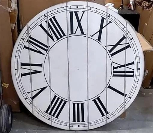 Aspire Home Accents 7005 Renata Oversize Shiplap Wall Clock, White - Image 1 of 4