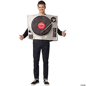 Record Player Costume Adult Retro Turntable Tunic Funny Halloween 1-Size GC1876