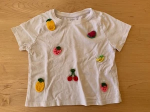 ZARA Girls Crochet Fruit T-Shirt Size 7 (runs small) - Picture 1 of 4