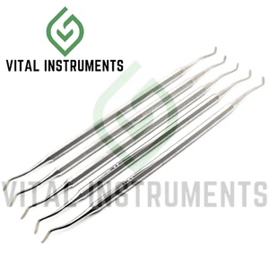 5 piezas Excavadora #61/62 Instrumento endodóntico dental de doble extremo acero inoxidable - Imagen 1 de 1