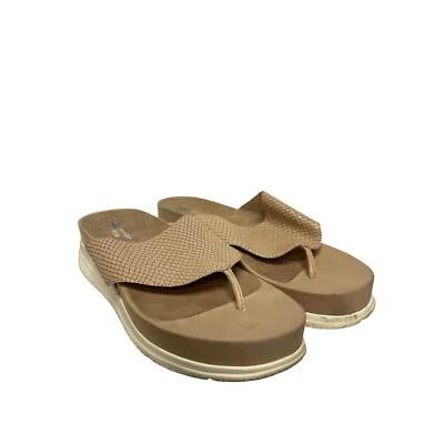 Sandalia Tanga Cuña Baretraps Posture Sariah Beige Tostado Mujer Zapato Talla 9.5 Foto 1 de 4