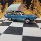  1969 PLYMOUTH SATELLITE station wagon 1/64 GREENLIGHT CAMPING TENT CAR DIORAMAS