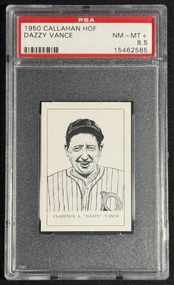 DAZZY VANCE PSA 8.5 1950 CALLAHAN HALL OF FAME HOF BASEBALL NM-MT + DODGERS - Image 1 of 2