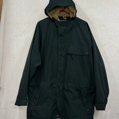 Vintage Eastern Mountain Sports Rain Jacket Mens L EMS Coat Hood Parka Nylon 90s - Image 1 of 4