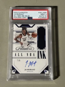 JA MORANT 2022-23 Panini Impecable/8 Autógrafo Todo NBA Tinta Azul PSA 9/10 Automático - Imagen 1 de 2