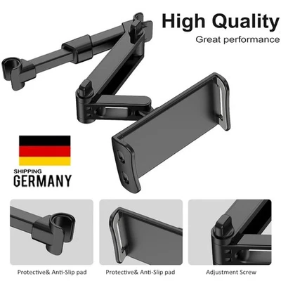 Universal-Auto Tablet Halterung Kopfstütze Autohalterung iPad Switch ausziehbar - Bild 1 von 4