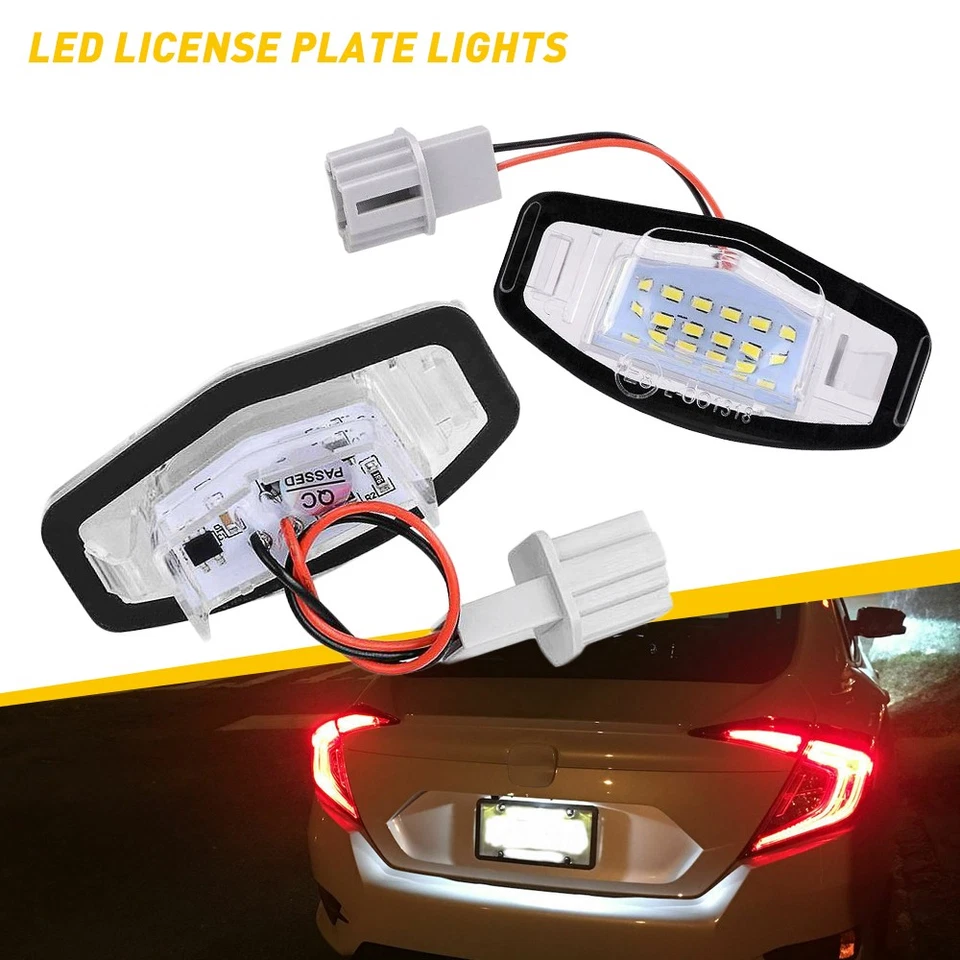 18 LED License Light For Honda Plate Accord Acura RL TL TSX ILX MDX RDX D 1/2Set - Imagem 1 de 4