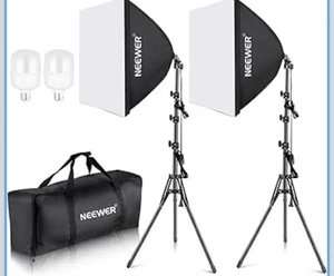 Neewer 700W Equivalent Softbox Lighting Kit, 2Pack UL Certified 5700K LED Lighti - Picture 1 of 6