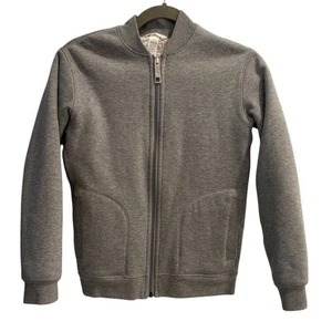 Ivivva Girls Size 8 Gray Fully Lined Full Zip Bomber Jacket Lululemon - Picture 1 of 5