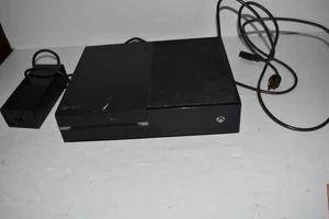 Microsoft Xbox One 1540 BLACK System Console & ADAPTER –Parts/Repair(PLB12) - Picture 1 of 5