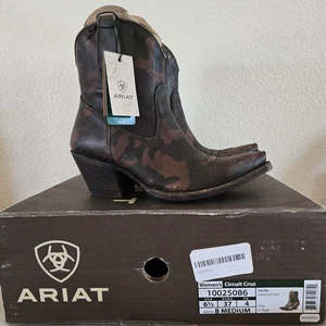 ARIAT Women’s Circuit Cruz Distressed Camo Boots Cowboy size 6.5 - Picture 1 of 10
