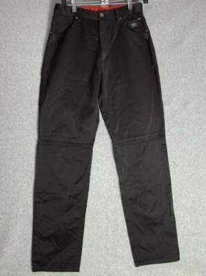 Pantalones de motocicleta Harley Davidson de algodón brillante de nailon negros para mujer talla 8 Foto 1 de 4