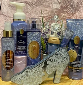 WOW! 7pc. BathBodyWorks Disney Princess CINDERELLA w/Slipper Purse, Shimmer Mist - Picture 1 of 13