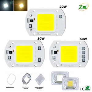 LED Smart IC Chip 10W 20W 30W 50W High Power Reflector COB + Lens kit floodlight - Picture 1 of 14