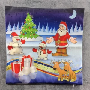 Christmas Santa Snowmen Throw Pillow 17-18in. Holiday 0213 - Picture 1 of 7