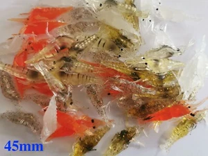 20 x Soft plastic Bass Yabbie Prawn Shrimp Fishing Lure 45mm tackle BREAM Lures - Picture 1 of 6