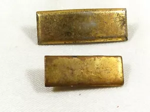 Antique Vintage lot of 2 Sterling Silver Gold plated Bar Pins Hallmarked small - Picture 1 of 4