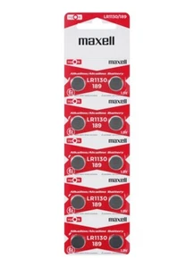10 Pilas Alcalinas Maxell LR1130 189 1.5V Botón Celda Moneda AG10 Exp 2026 - Imagen 1 de 5