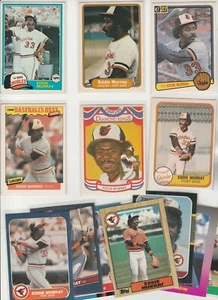 EDDIE MURRAY LOT (15) DIFFERENT W/ 1980 TOPPS 1981 TOPPS 1983 DIAMOND FLEER 80'S - Picture 1 of 3
