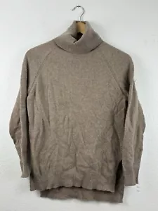 JARBO 100% Kaschmir Oversize Rollkragen Pullover, hellbraun, Größe 0 (US Größe 2-4) - Bild 1 von 6