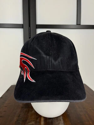 San Juan Christian Home Educators Hat Cap Strap Back Adult Red Black Flames - Image 1 of 4