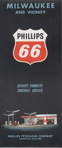 1960 Phillips 66 Road Map: Milwaukee NOS - Bild 1 von 1